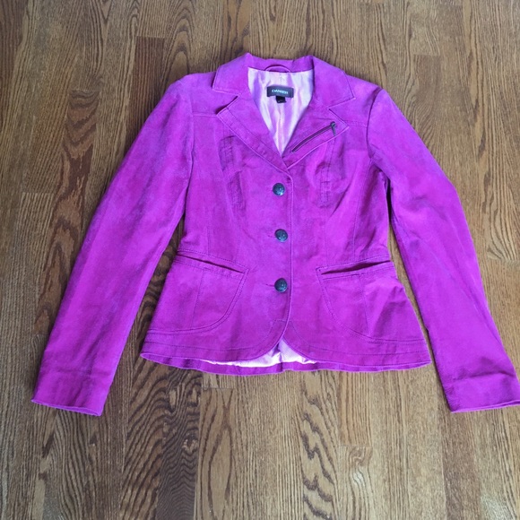 Danier Pink Suede Jacket Size Small - Picture 1 of 4